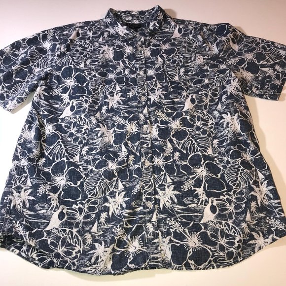 Retrofit Mens Floral Print Button Down - Picture 4 of 8